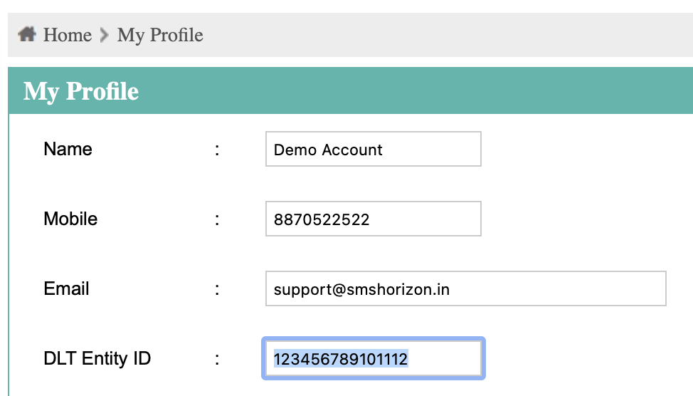 Linking your registered DLT headers and templates to the SmsHorizon account