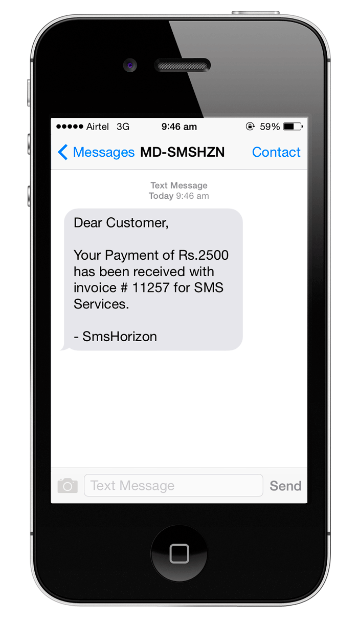 SMS sender ID and prefix structure in India