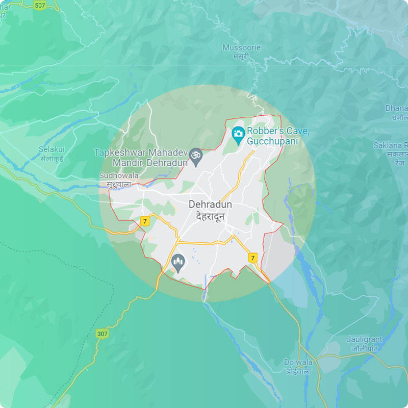 Bulk SMS coverage across Dehradun and the Doon Valley - city, Mussoorie road, institutes