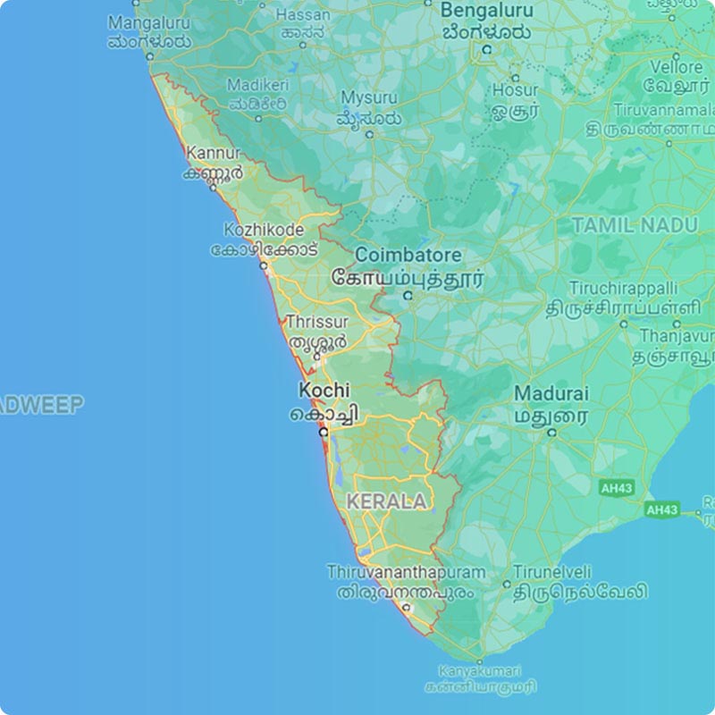 Bulk SMS coverage across Kerala - Kochi, Thiruvananthapuram, Kozhikode, Thrissur, Kollam