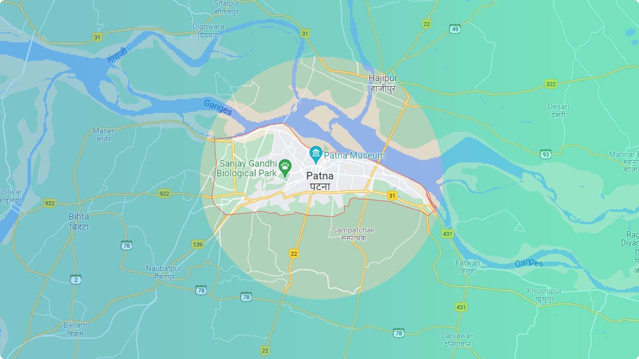 Bulk SMS coverage across Patna - the trade markets, coaching belt and the Ganga riverfront