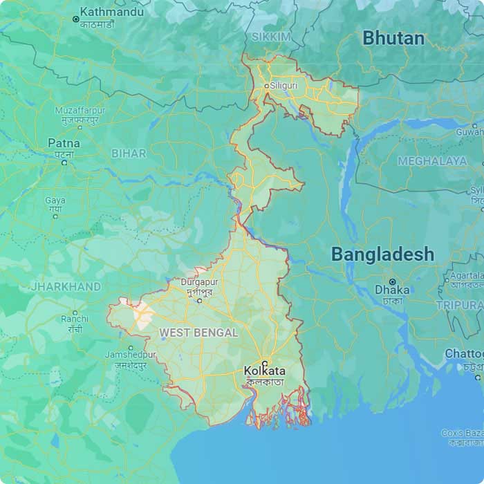 Bulk SMS coverage across West Bengal - Kolkata, Howrah, Durgapur, Asansol, Siliguri, Darjeeling
